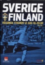 Fotboll Programblad - Football programmes Fotbollsprogram Sverige-Finland 12/08 2009