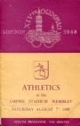 1948 London-St.Moritz Programme Athletics 7.8 XIVth Olympiad London 1948