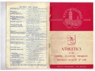 Sportboken - Programme Athletics 2.8 XIVth Olympiad London 1948