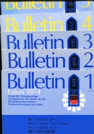 Sportboken - Bulletin 1-5  Falun 1974  World Ski Championships