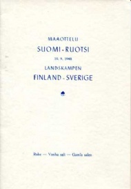 Sportboken - Bankett Landskamp Finland-Sverige 19/9 1948
