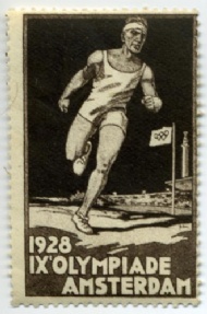 Sportboken - Brevmärke Vignette  IX Olympiade Amsterdam 1928