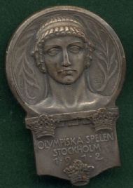 Sportboken - Deltagarmärke  Olympiaden 1912