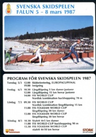 Sportboken - Svenska Skidspelen Falun 5-8 mars 1987