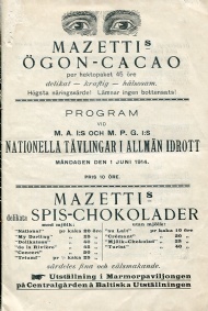 Sportboken - Program Nationella Tävlingar i allmän idrott 1914