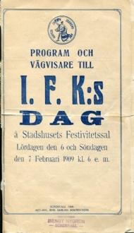 Sportboken - Program och  vägvisare till IFK: dag 1909