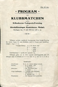 Sportboken - Program klubbmatchen friidrott 1913