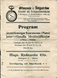 Sportboken - Program vid IFK:s internationella idrottstäflingar 26-27 juni 1909