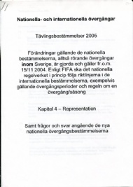 Sportboken - Nationella - Internationella övergångar Fotboll
