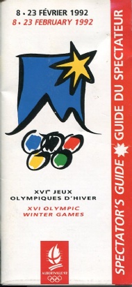 Sportboken - Specators guide XVI Olympic Winter Games Albertville 92