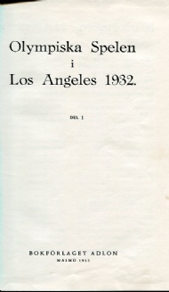 Sportboken - Olympiska spelen i Los Angeles 1932 