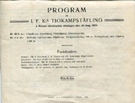 Sportboken - Program IFK:s Tiokampstäfling 1908