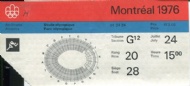 Sportboken - Biljett OS-Montreall 1976 athletics