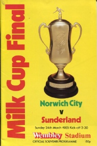 Sportboken - Football programme FA-cupen 1985 Final Norwich-Sunderland 