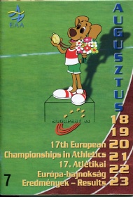 Sportboken - Programme 17th European Athletics Championships 18/8-23/8  1998 Budapest