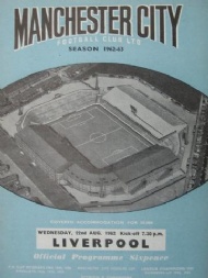 Sportboken - Football programme Manchester City vs Liverpool 22nd aug.1962