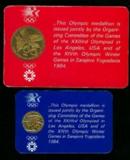 Sportboken - Minnesmynt Olympiad-1984  Los Angeles - Sarajevo