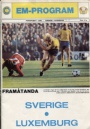 Fotboll EM-UEFA Euro Fotbollsprogram Sverige -Luxemburg EM-kval 1979