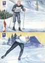 Vykort-Postcard-FDC Norske OL-vinnare Knut Joannesen/Johan Gröttumsbråten