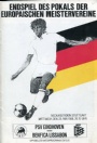 Fotboll Programblad - Football programmes Endspiel des pokals der Europäischen meistervereine PSV Eindhoven-Benfica Lissabon 1988