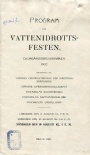Dokument - Brevmärken Program för vattenidrottsfesten Djurgårdsbrunnsviken 1902