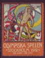 1912 Stockholm Olympiska Spelen Stockholm 1912 Svensk Brevmärke 
