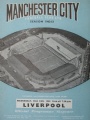 Fotboll Program Football programme Manchester City vs Liverpool 22nd aug.1962